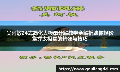 吴阿敏24式简化太极拳分解教学全解析助你轻松掌握太极拳的精髓与技巧